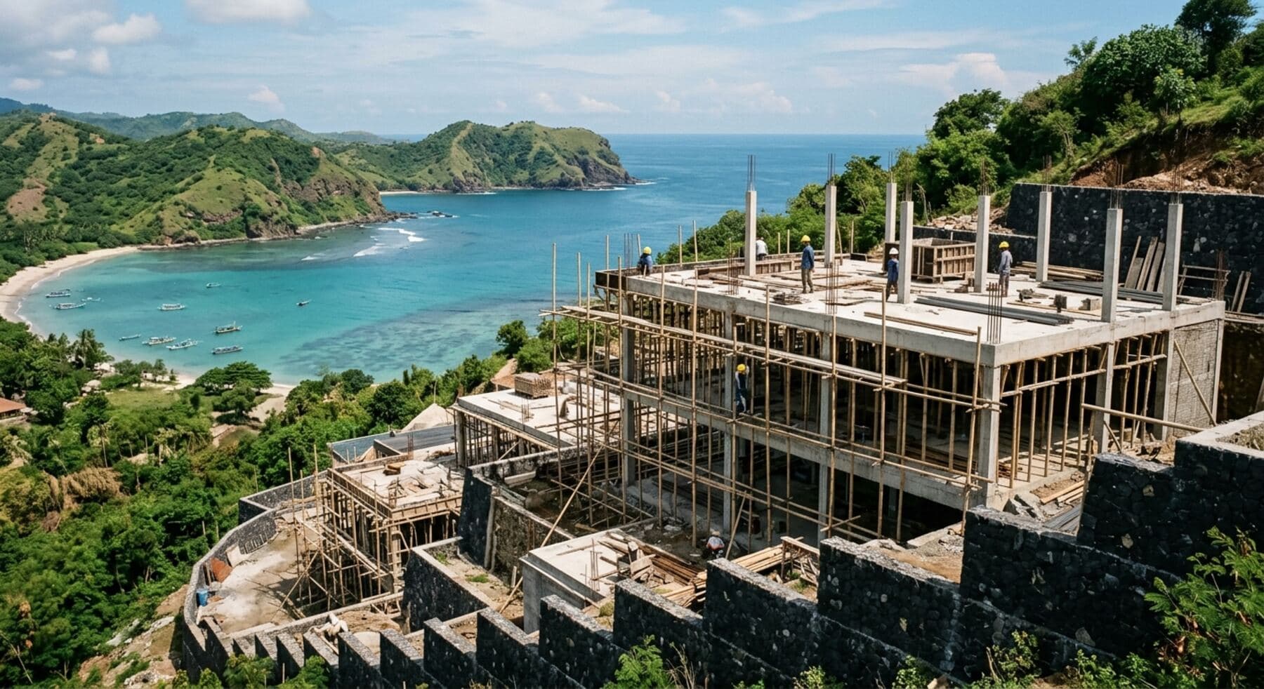 Structure complete at Sekotong Headland