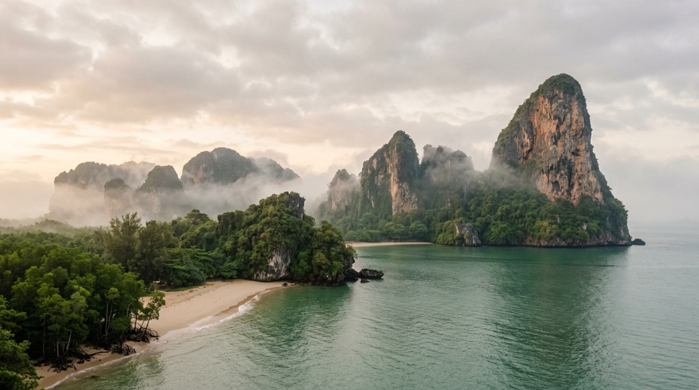 The karst coast below Ao Nang Ridge